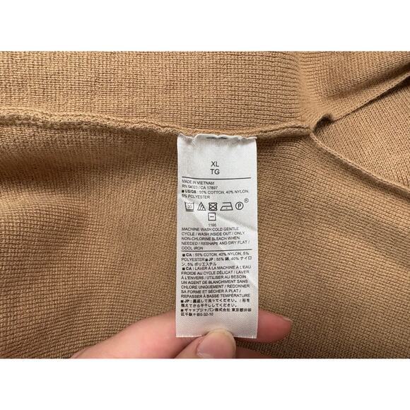 Banana Republic Factory Open Front Duster Cardigan Brown Size XL - Picture 9 of 9